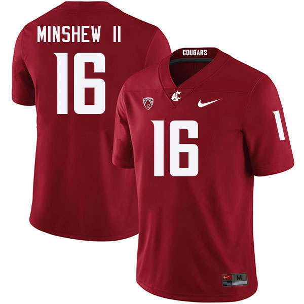 Gardner Minshew II WSU Cougars Jersey.Washington State Cougars #16 Gardner Minshew II Jersey Crimson